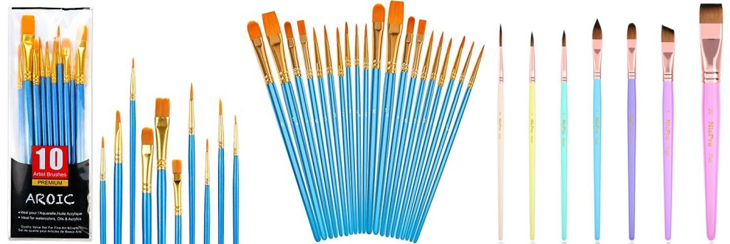Paint Brushes For Face Painting combined image