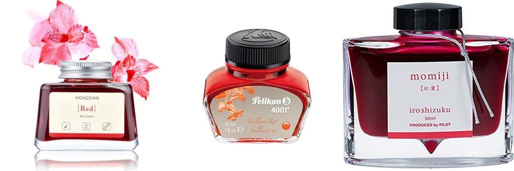 Red Fountain Pen Ink combined image