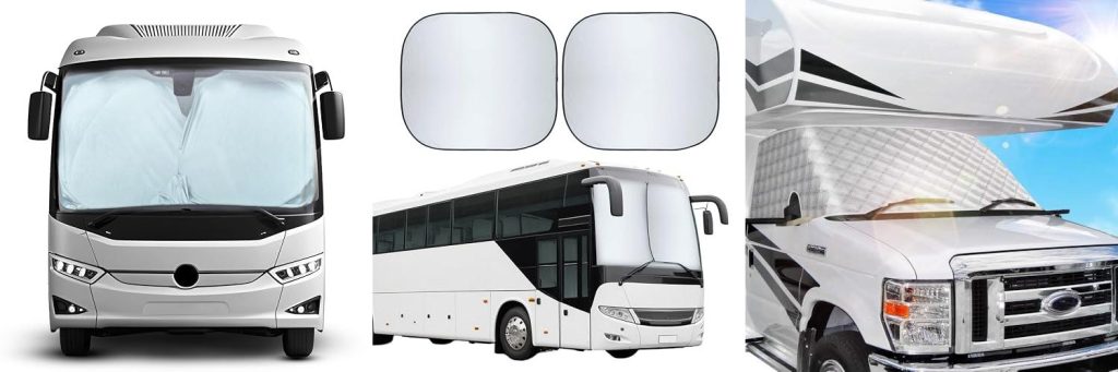 Rv Windshield Sun Shade combined image
